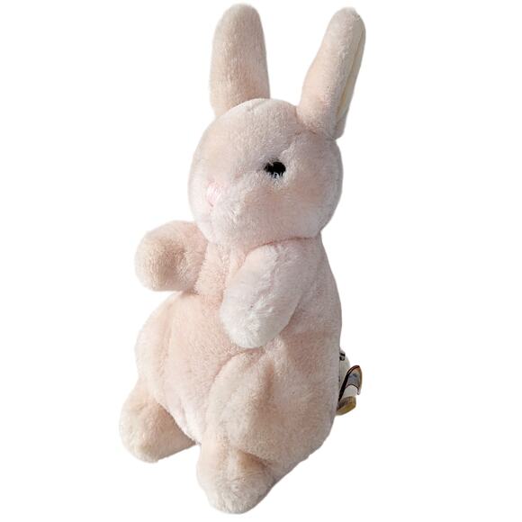 Hallmark Plush HEARTLINE Bunny Rabbit Pink Stuffed Plush 1989 Musical Wind Up 7" - Picture 11 of 11